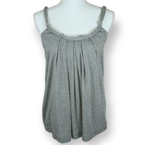 SYMMETRY SILVER METALLIC TANK TOP SZ.M EUC